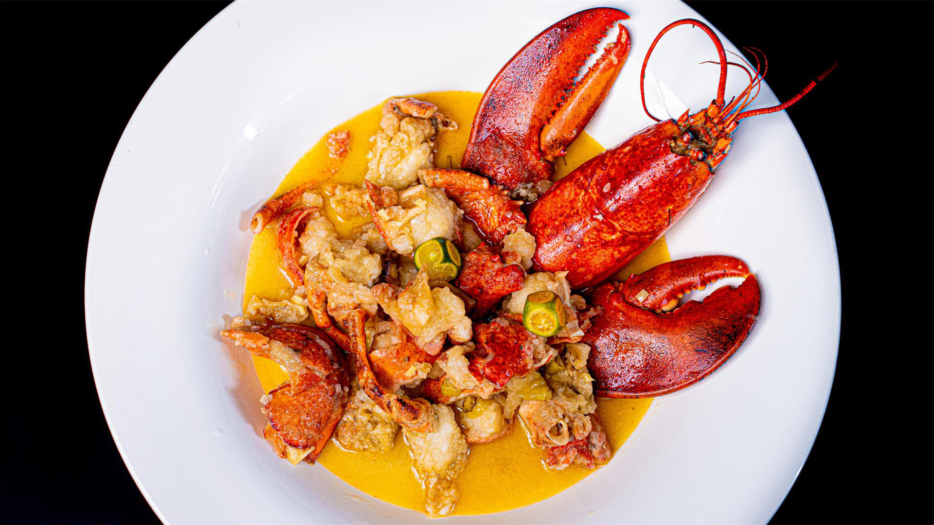 Lobster with mapo tofu